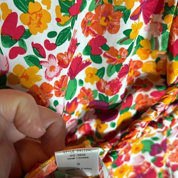 Talulah braided beauty floral pleated mini dress small colorful fairy Bloomcore - Picture 9 of 9